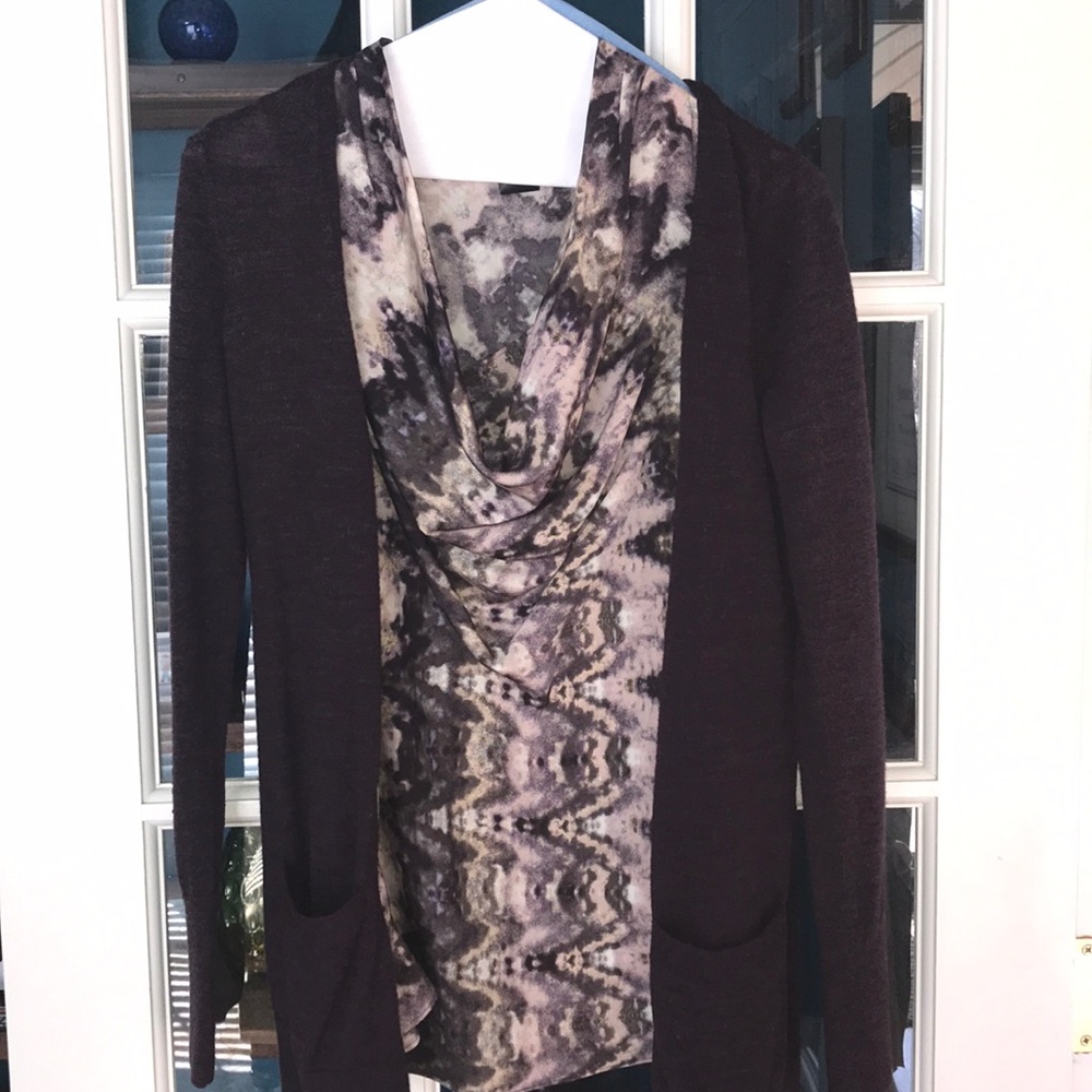Purple sweater and unique top